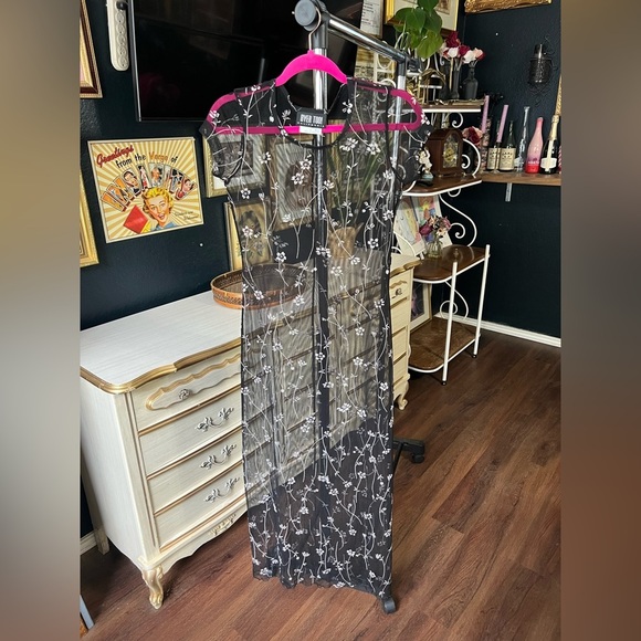 90s Y2K Maxi Sheer Dress - Picture 1 of 8